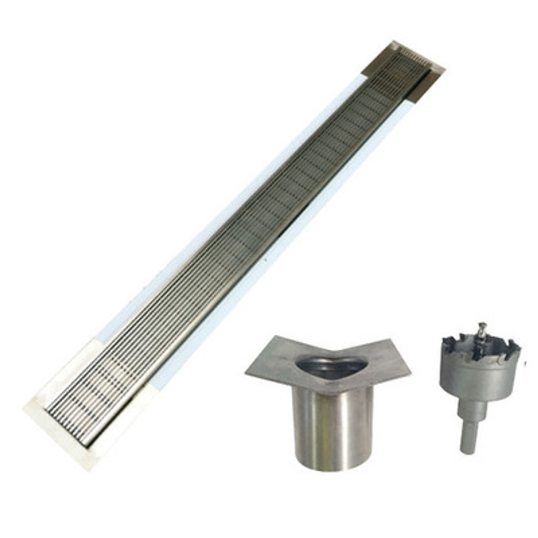 CASTANO HEELGUARD EDGE STRIP GRATE ADJ OUTLET 850X85 S/S