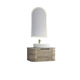 Aulic Hamilton Wall Hung Curving Plywood Finger Pull Cabinet 750 With Cato Flat Stone Top