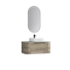 Aulic Hamilton Wall Hung Curving Plywood Finger Pull Cabinet 900