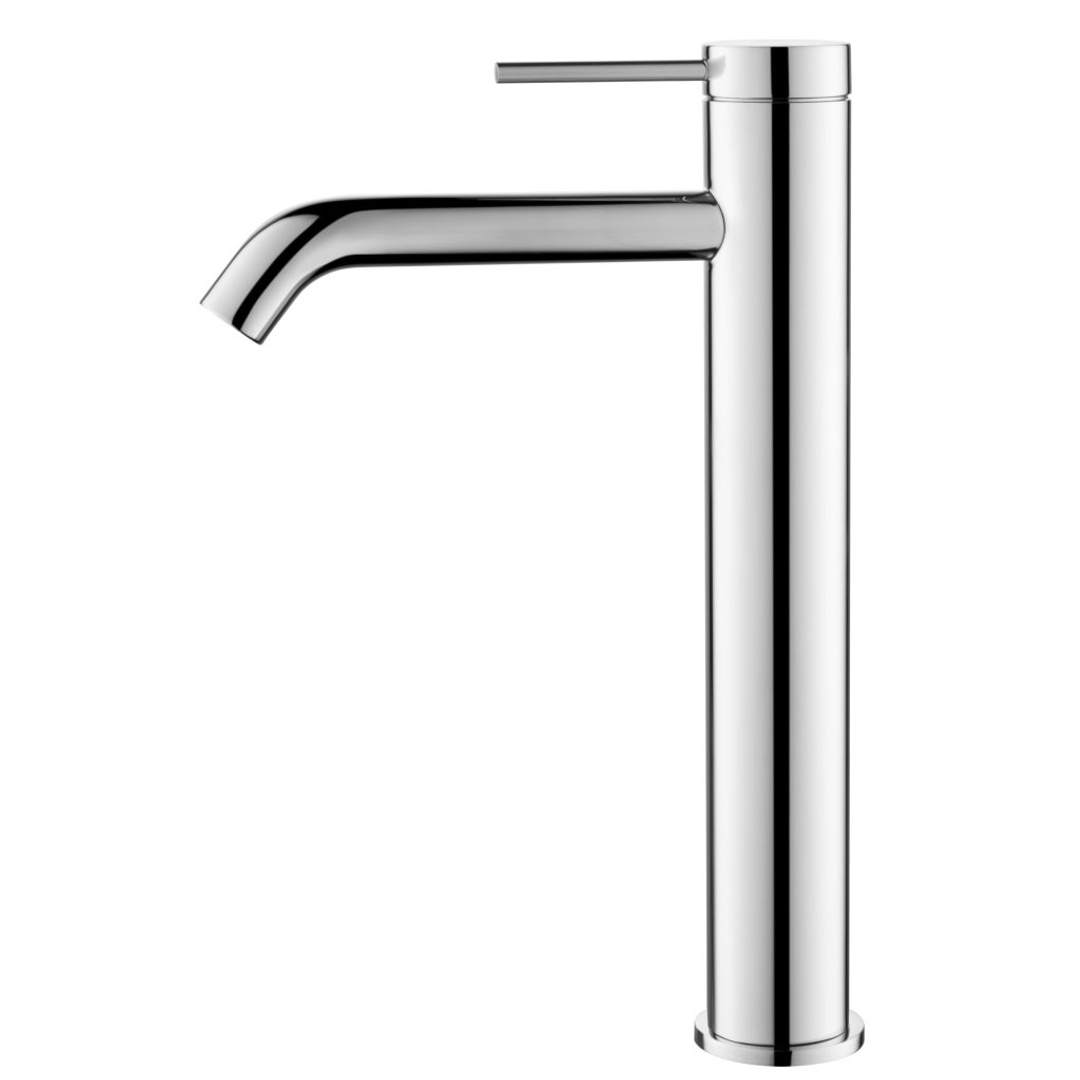Bella Vista Mica Tall Basin Mixer Curved Spout Chrome