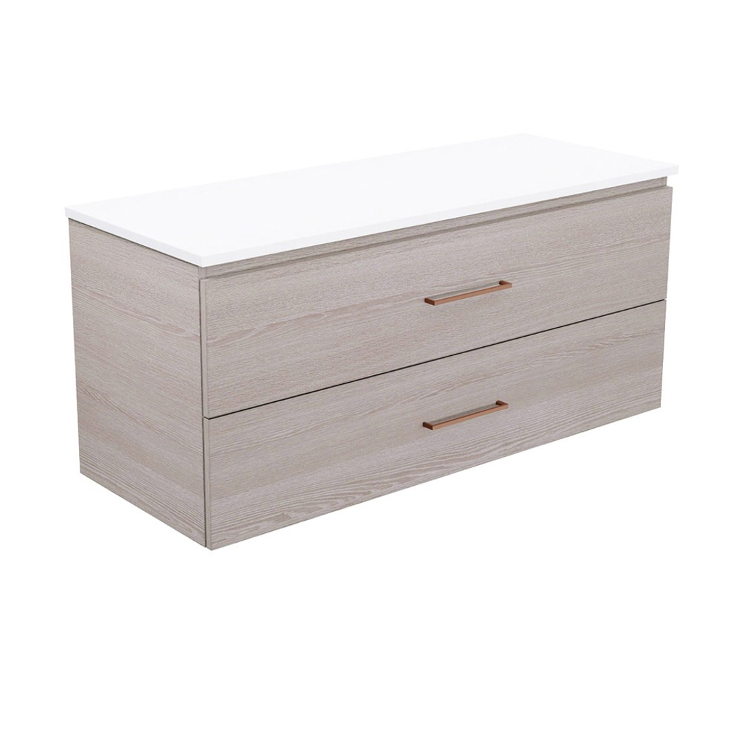 Fienza Carmen 1200 Sgl All Drawer Wall Hung Vanity Wave Top