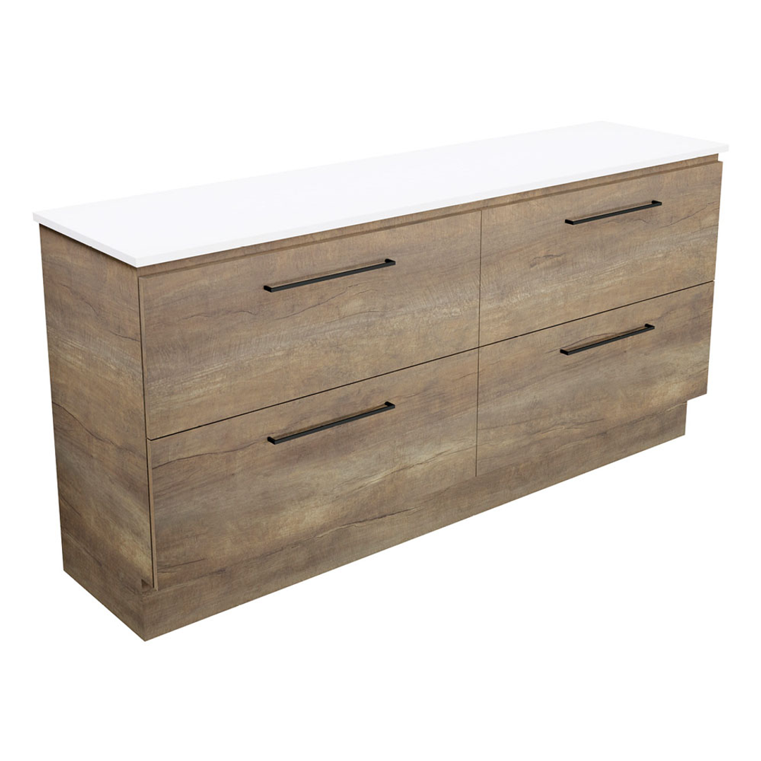 Fienza Carmen 1800 Dbl All Drawer Floor Standing Vanity Cabinet Only