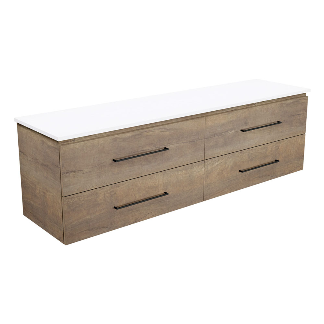 Fienza Carmen 1800 Sgl All Drawer Wall Hung Vanity Australian Hardwood Basin Not Inc