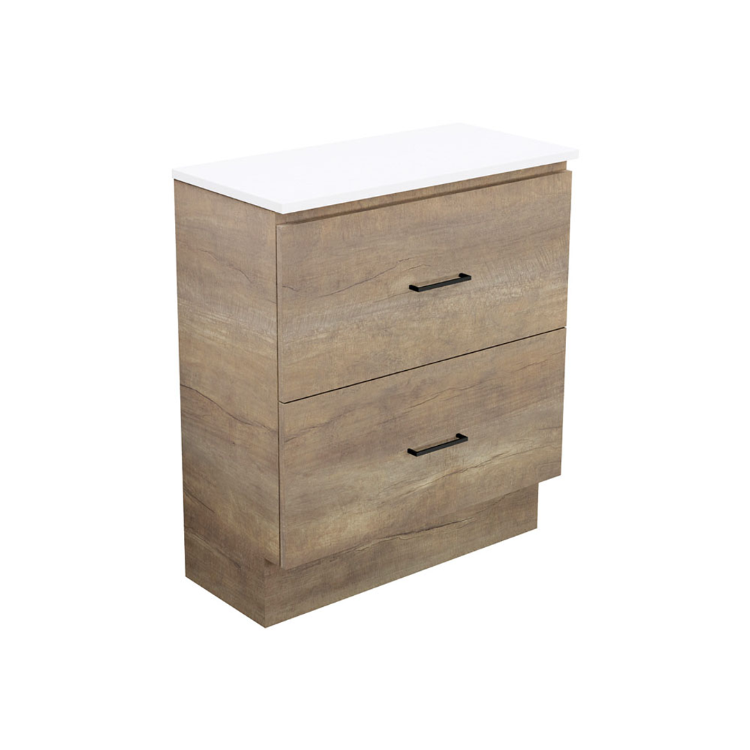 Fienza Carmen 750 Ensuite All Drawer Floor Standing Vanity Delgado Top