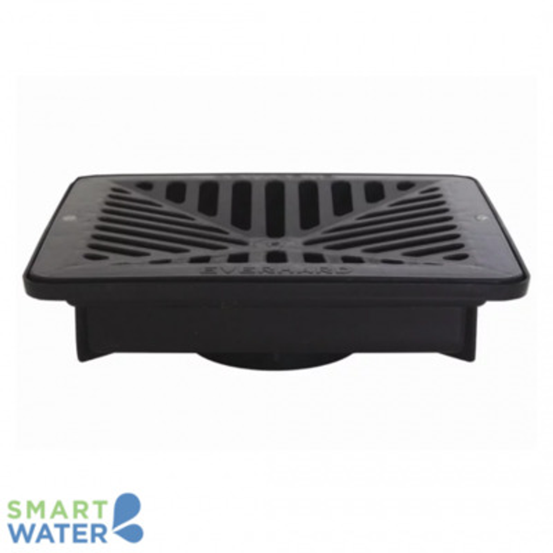 Everhard Easydrain Flo-Way Shallow C/W Black Grate 84812 Ea