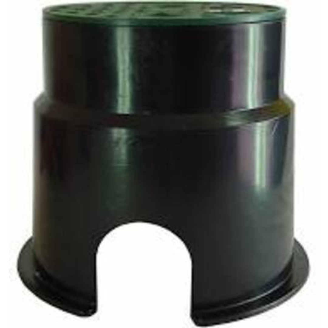 Valve Box Round & Lid 150Mm(6)Black/Green