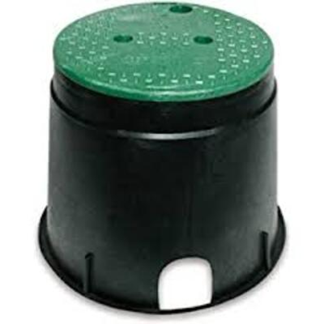 Valve Box Round & Lid 250Mm(10) Black/Green