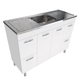 Fienza Citi 1200 Unicab Vanity On Legs Solid Doors 1 Tap Hole