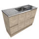 Fienza Citi 1200 Edge Scandi Oak Vanity On Kick Solid Doors 1 Tap Hole
