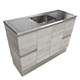 Fienza Citi 1200 Edge Industrial Vanity On Kick Solid Doors 1 Tap Hole