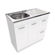 Fienza Citi 900 Unicab Vanity On Kick Solid Doors Left Hand Drawers Nth