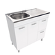 Fienza Citi 900 Unicab Vanity On Legs Solid Doors Left Hand Drawers Nth