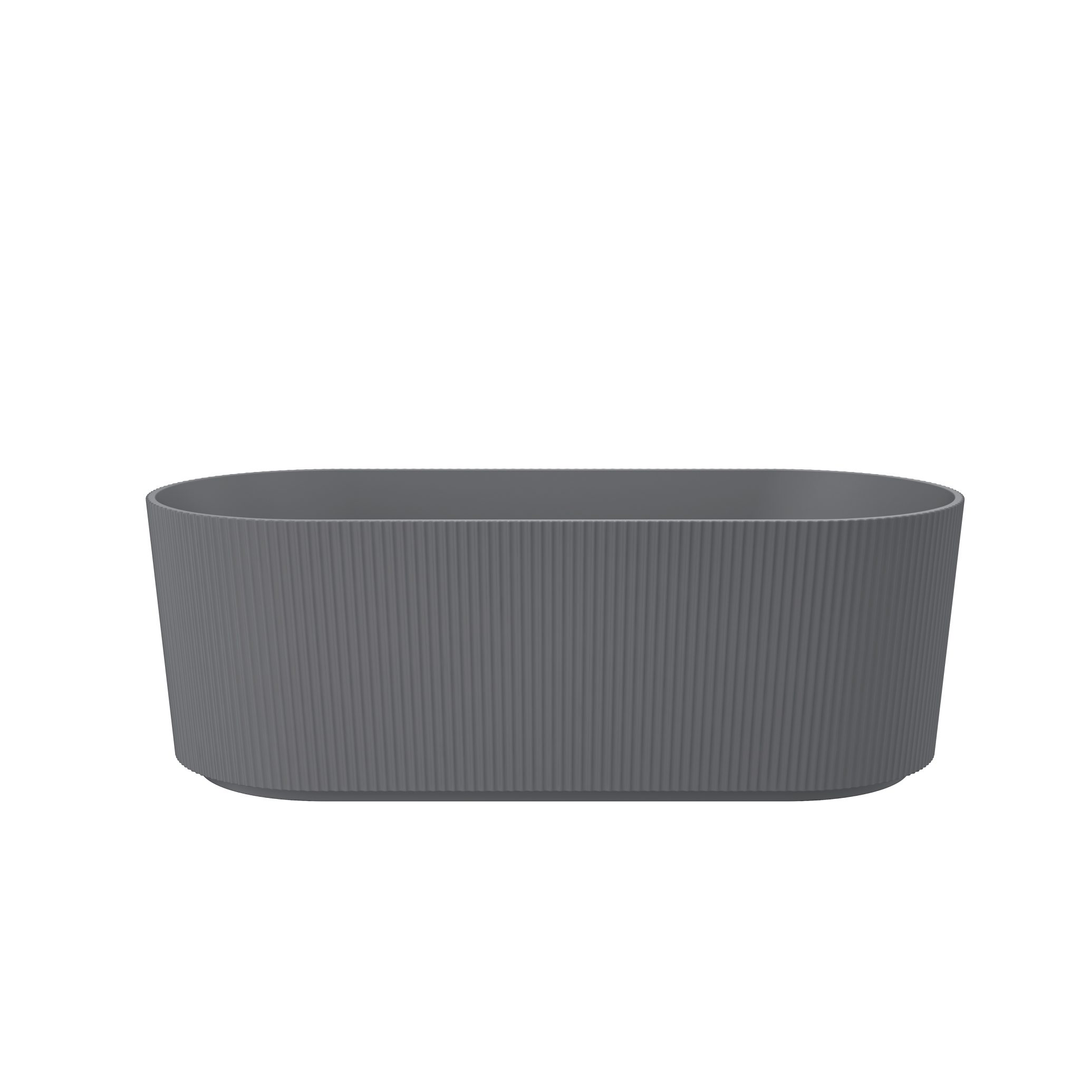 Linsol Cleo 1500Mm Freestanding Bath With Overflow Grey Blue