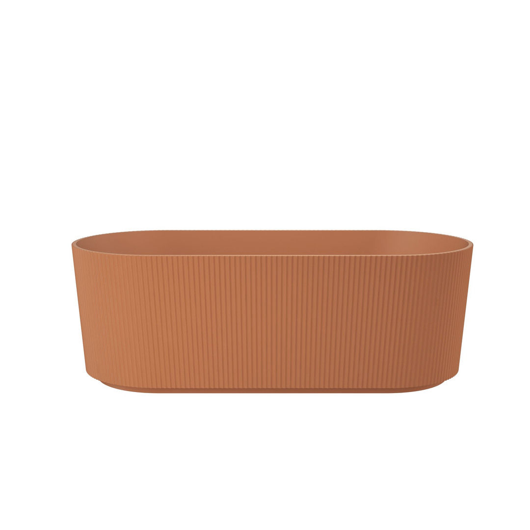 Linsol Cleo 1700Mm Freestanding Bath With Overflow Outback Orange