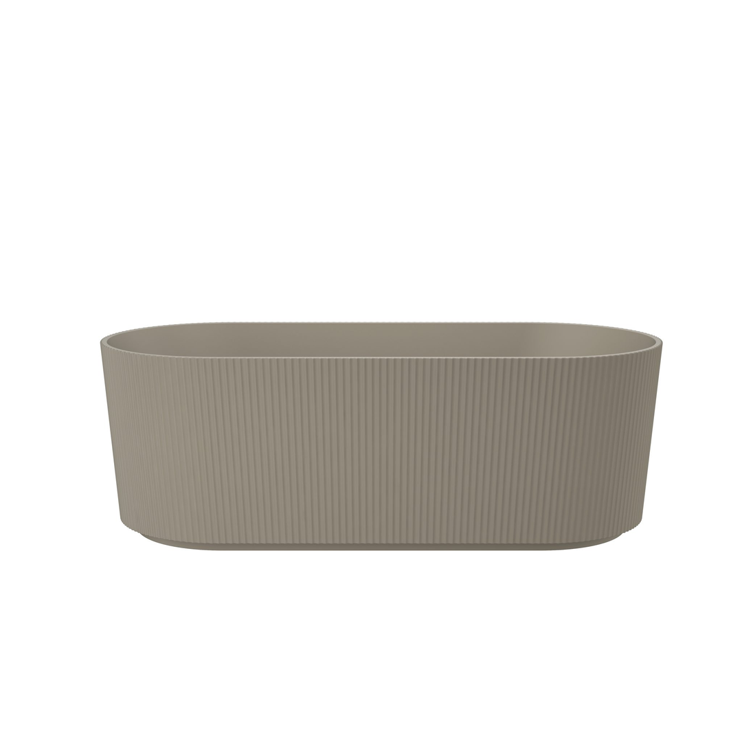 Linsol Cleo 1700Mm Freestanding Bath With Overflow Warm Grey