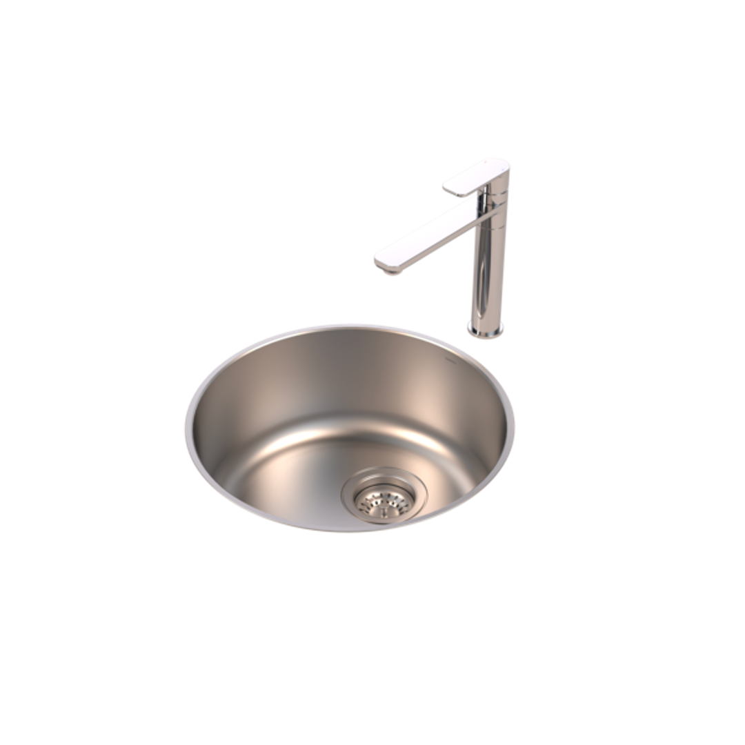 Caroma Luna Round Bowl Stainless Steel Sink