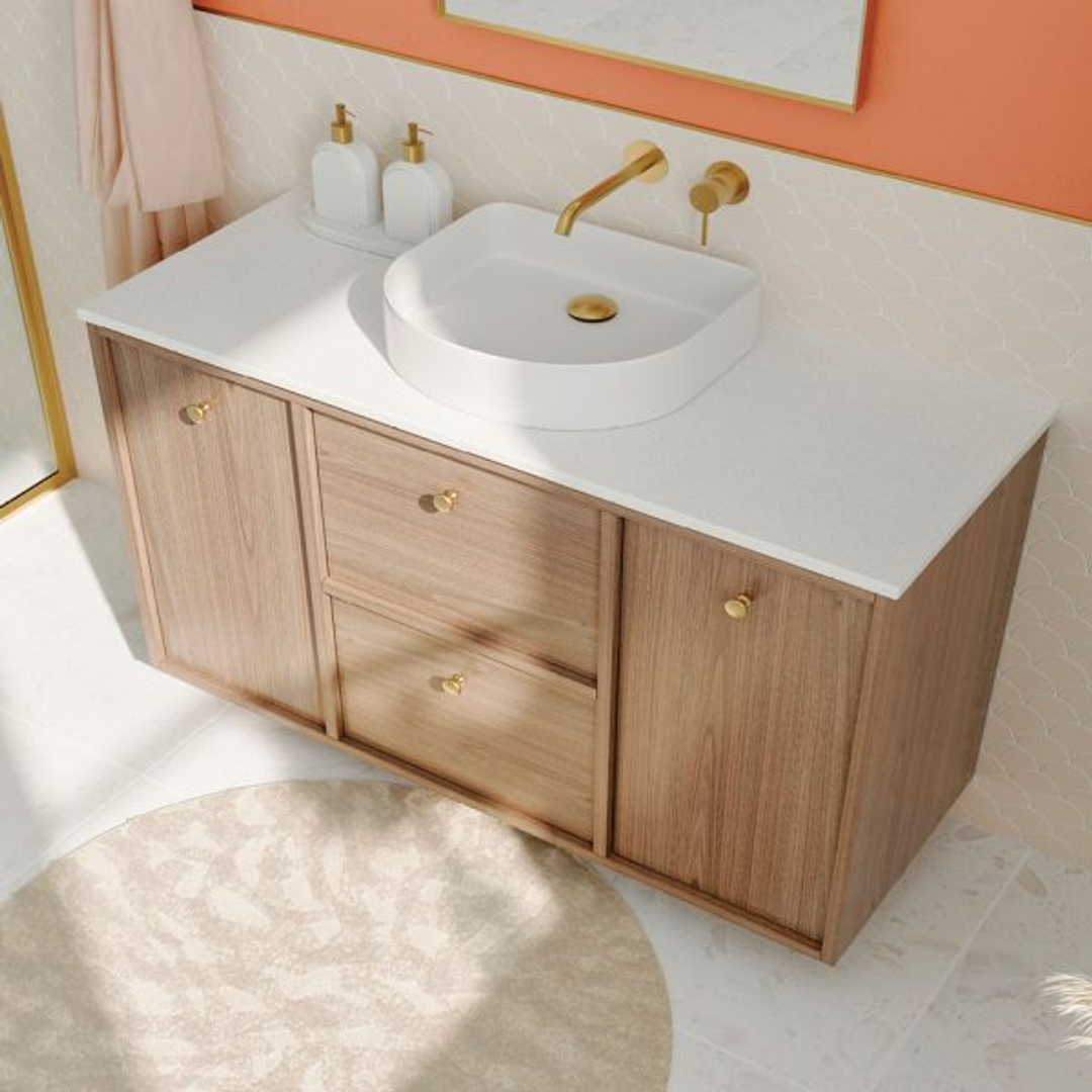 Fienza Cierra 1200 Single Bowl Wall-Hung Vanity Standard Stone Top