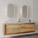 Remer Capsule Led Shaving Cabinet With Brits Nickel Frame