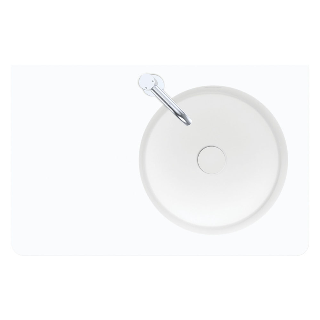 Fienza Encanto 700 Wall Hung Basin Right Hand Bowl 1 Tap Hole