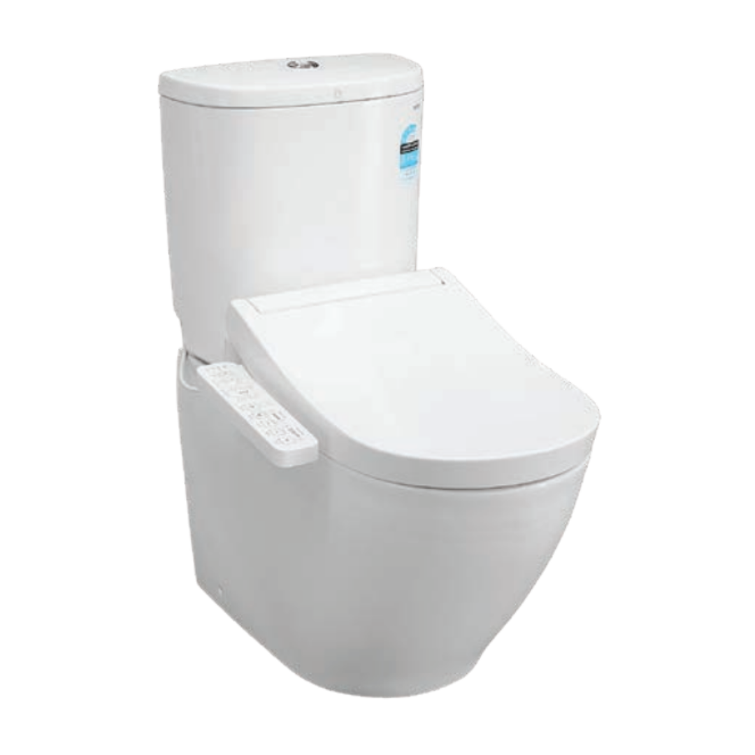 TOTO Basic Close Coupled Toilet with TCF33320GAU Washlet S2 (Side Control)