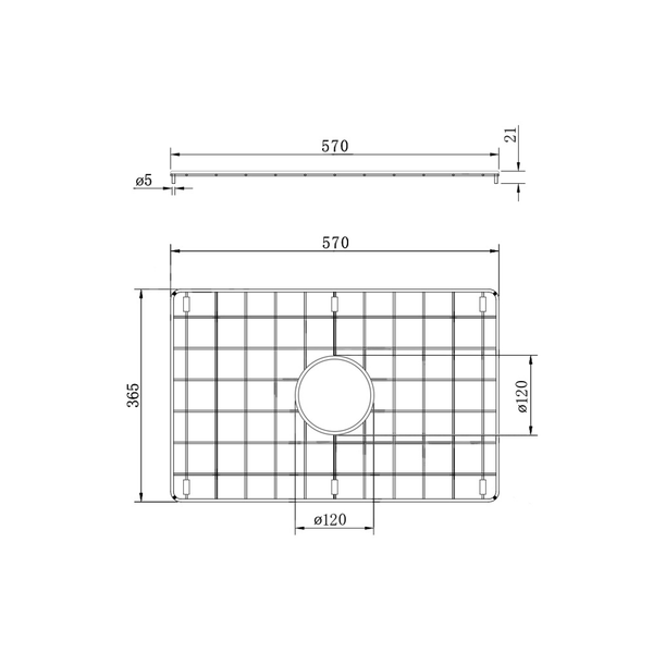 Turner Hastings Cuisine 68 x 48 Stainless Steel Kitchen Sink Grid