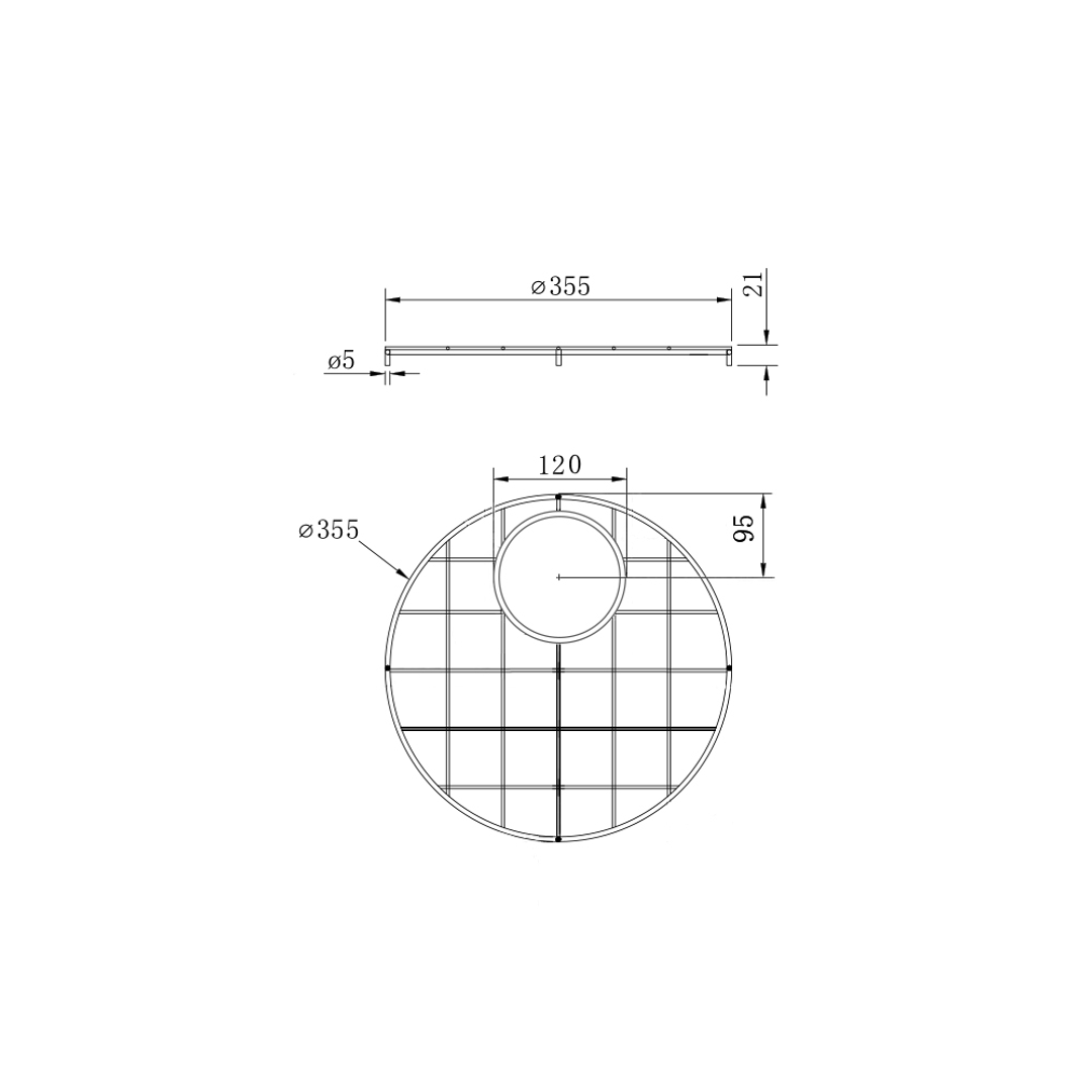 Turner Hastings Cuisine Round 47 Stainless Steel Kitchen Sink Grid