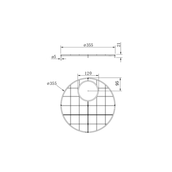 Turner Hastings Cuisine Round 47 Stainless Steel Kitchen Sink Grid