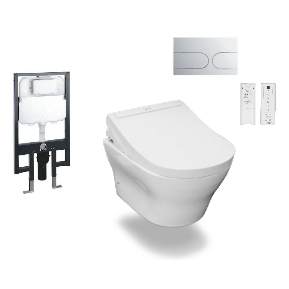 TOTO MH Wall Hung TCF34220GAU Washlet S5 (Remote Control) Complete Toilet Suite