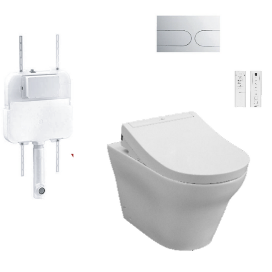 TOTO MH Wall Faced TCF34220GAU Washlet S5 (Remote Control) Complete Toilet Suite
