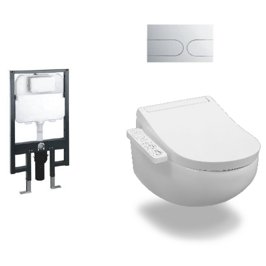 TOTO Hayon Wall Hung TCF33320GAU Washlet S2 (Side Control) Toilet Suite