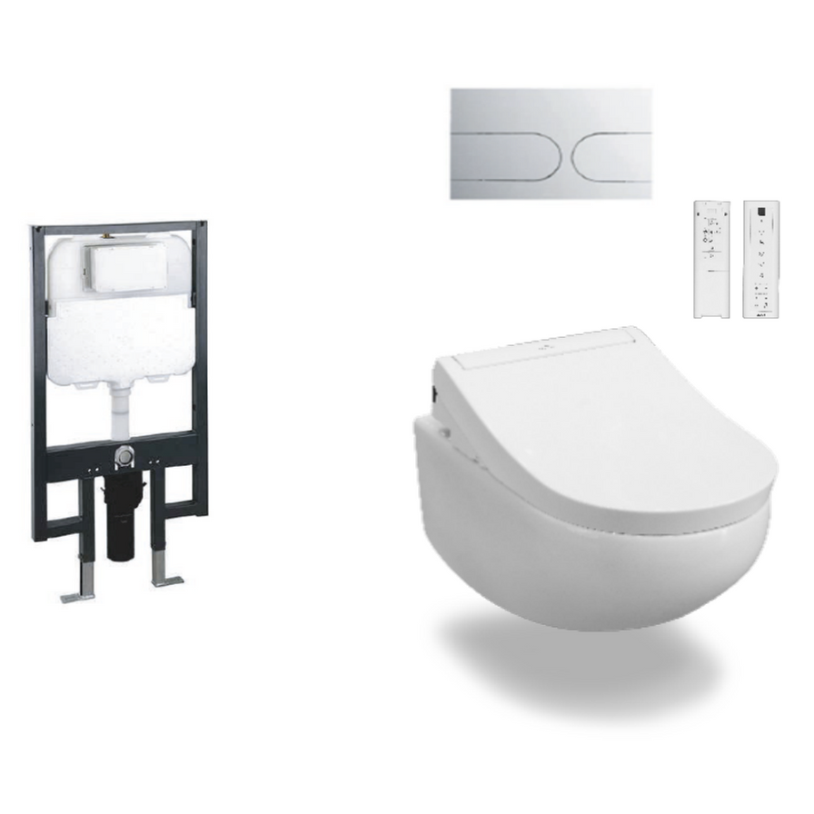 TOTO Hayon Wall Hung TCF34220GAU Washlet S5 (Remote Control) Toilet Suite