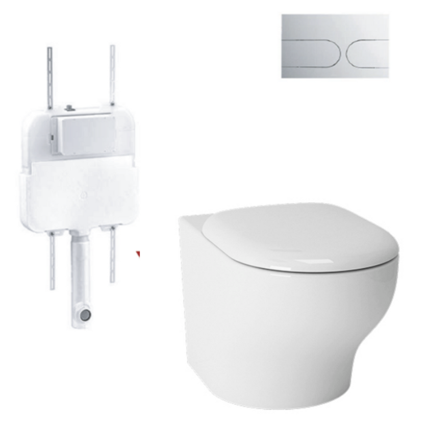 TOTO Hayon Wall Faced CW254PJT1WS Toilet Suite