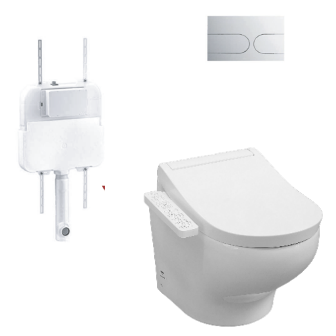 TOTO Hayon Wall Faced TCF33320GAU Washlet S2 (Side Control) Toilet Suite