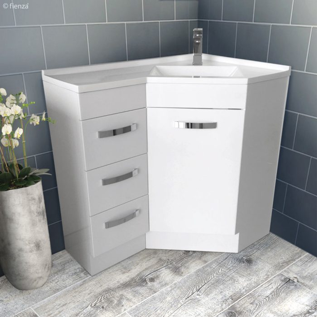 Corner Vanity 900 X 900mm 6 Drawers(Fienza P#:Pc9090)