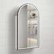 Aulic Canterbury Led Shaving Cabinet Matte White And Matte Black Frame