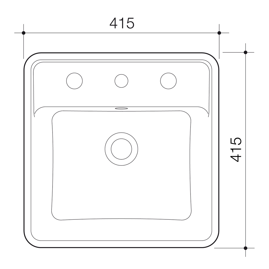 Caroma Carboni II Above Counter Basin White 1 Tap Hole