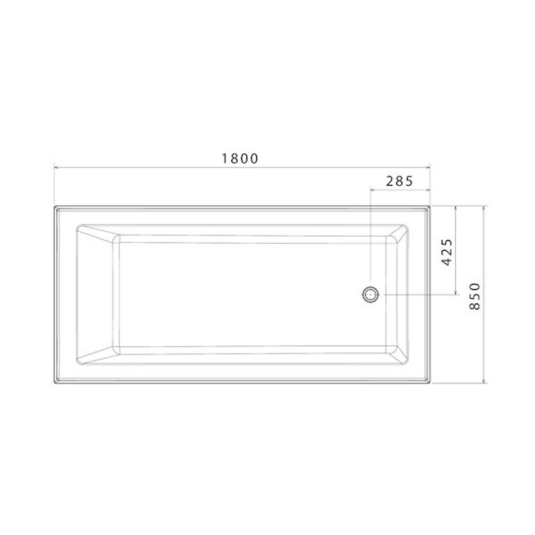 Caroma Newbury Bath 1800mm