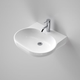 Caroma Opal 510 Wall Basin White 1 Tap Hole