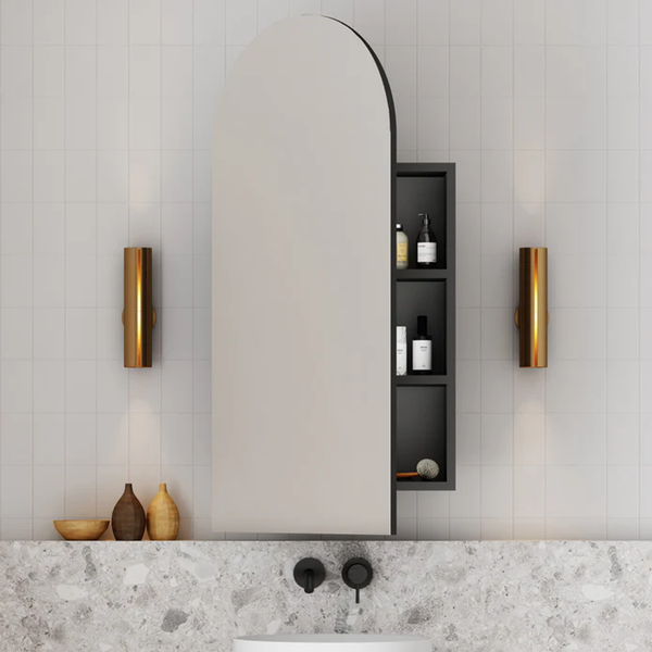Cassa Design Archied Shaving Cabinet 750X1200X150mm Matte Black