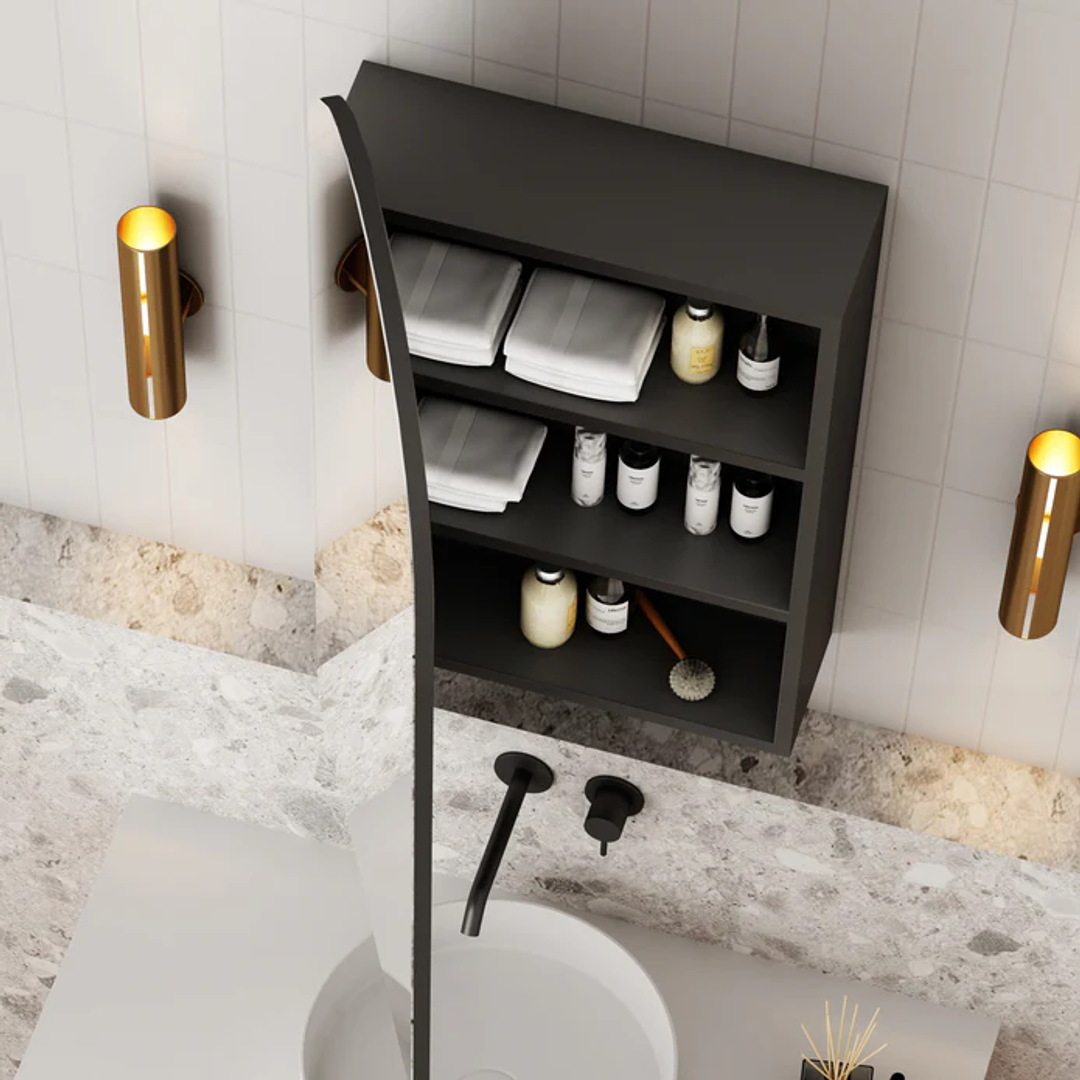Cassa Design Archied Shaving Cabinet 750X1200X150mm Matte Black