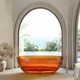 Cassa Design Wow Translucency Resin Stone Bath Golden Beige 1500mm