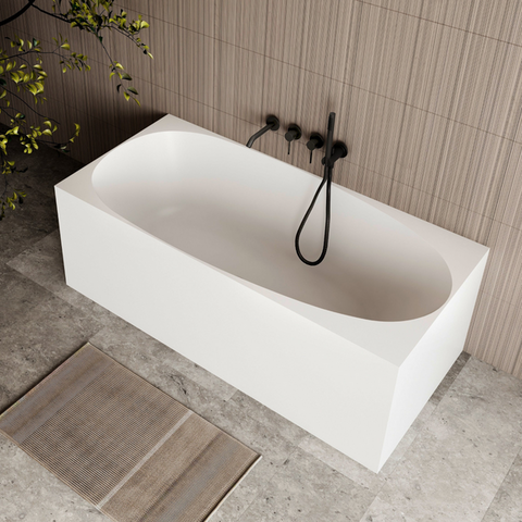 Cassa Design New Multi Square 1400mm Corner Back to Wall Bath Gloss