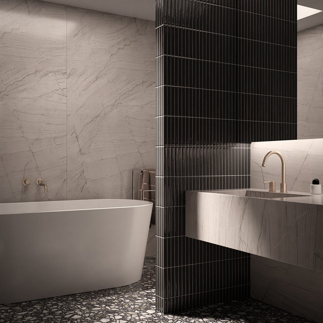 Meir Round Hob Mounted Swivel Spout Champagne