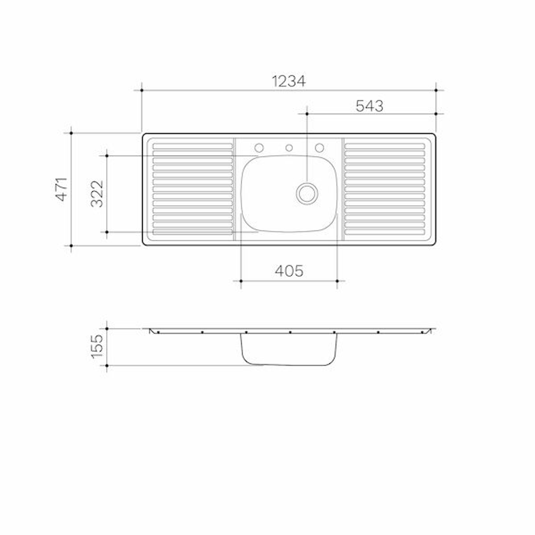 Clark S/S Sink F/Line 1012F 1234 Centre Sngl Bowl  Oth