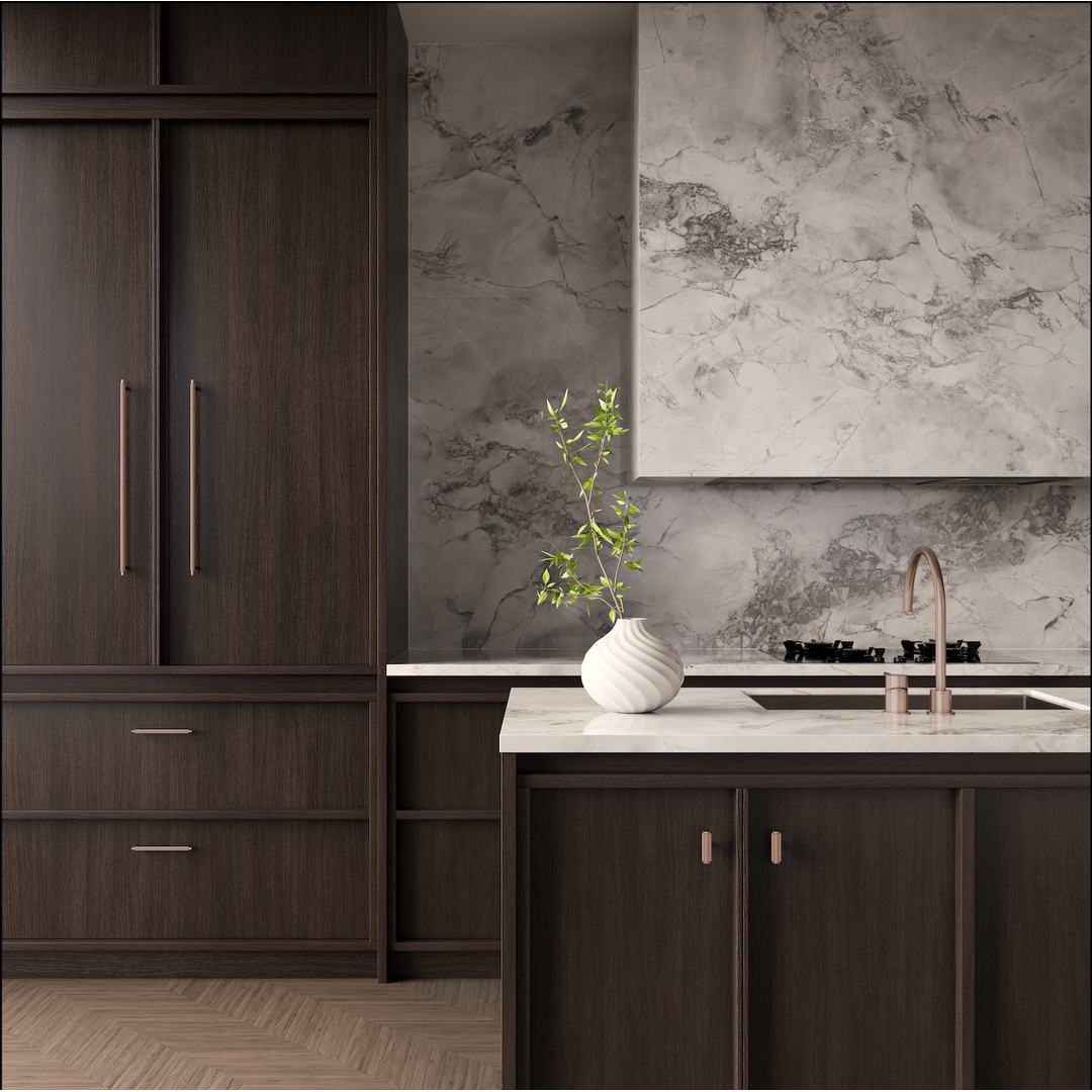 Meir Oppen Round Pull 200Mm Cabinet Handle Champagne