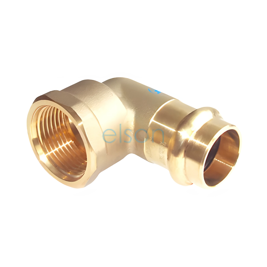 Copper Press Female Elbow - Water