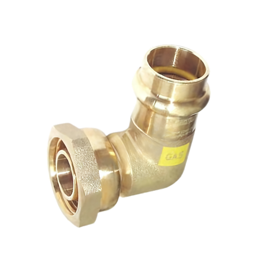 Copper Press Female Elbow Swivel - Gas