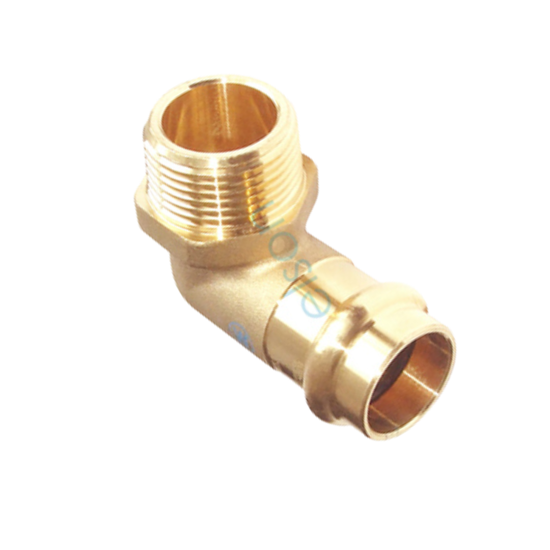 Copper Press Male Elbow - Water