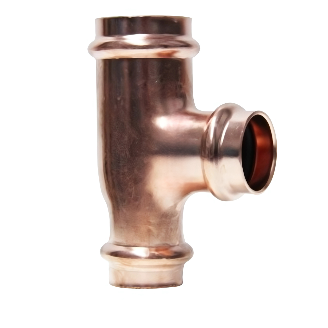 Copper Press Reducing Copper Tee - Gas