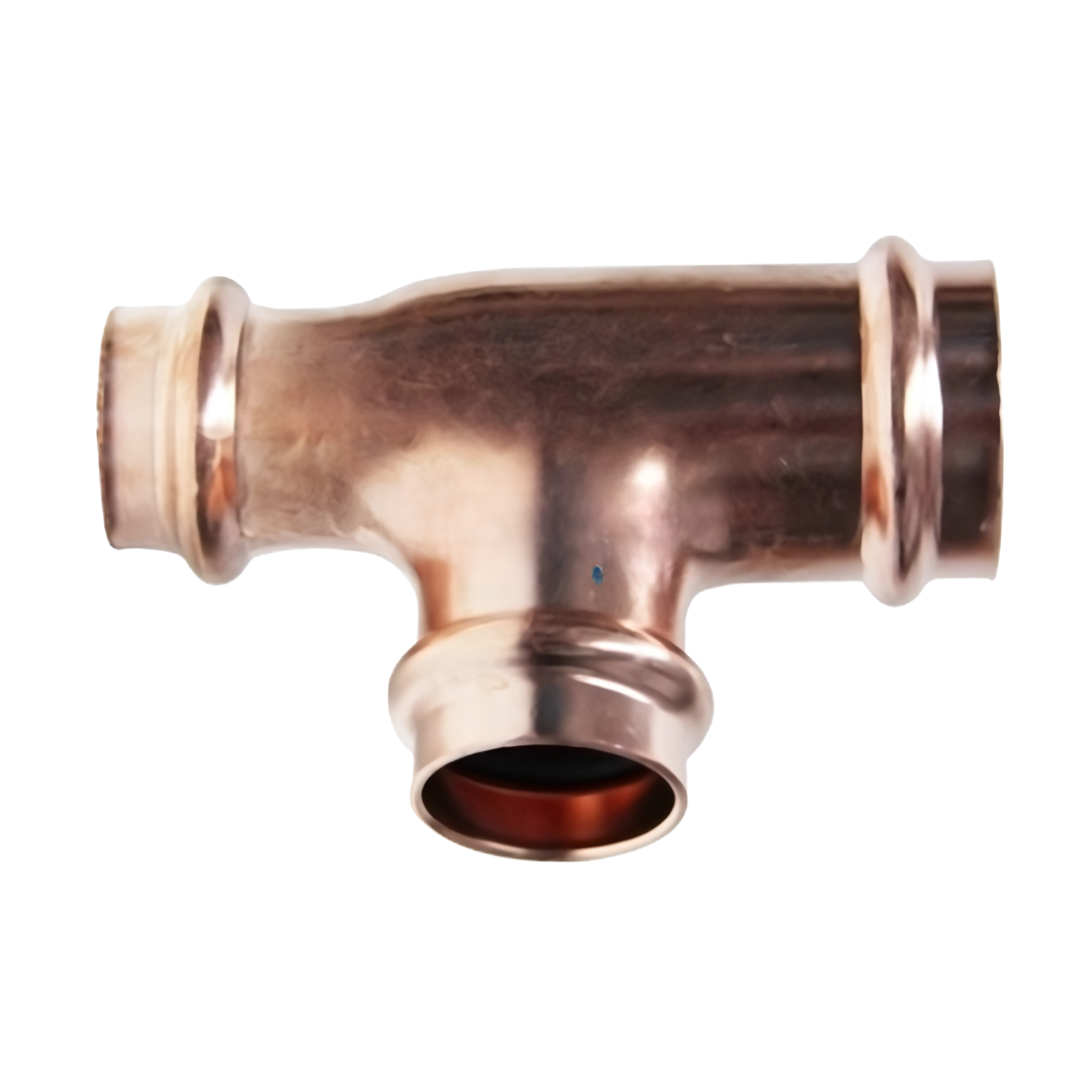 Copper Press Reducing Tee - Water